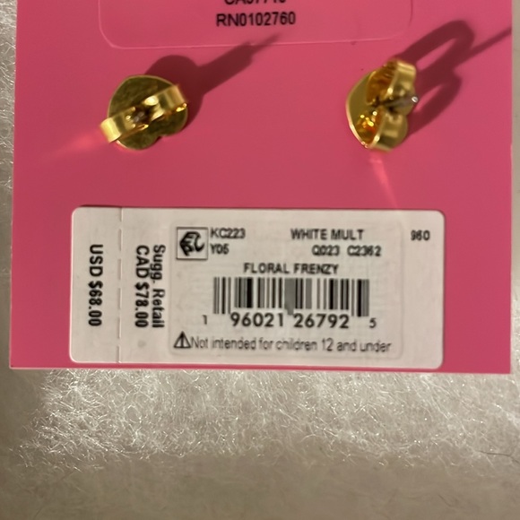 Kate Spade Floral Frenzy Earrings - New - Picture 3 of 3